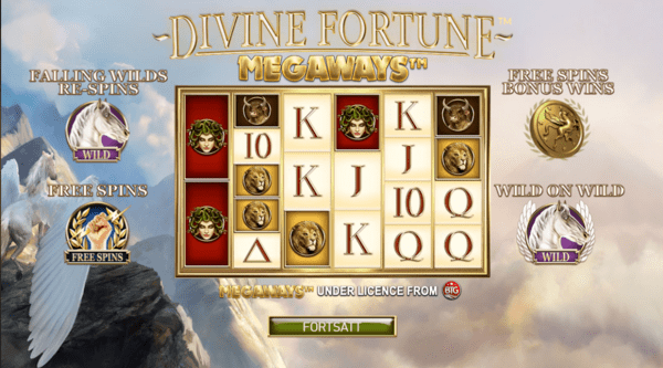Yoyo casino 100 freespins utan omsättningskrav på spelet Divine Fortunes Megaways 